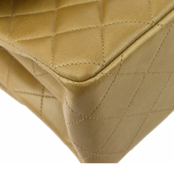 CHANEL BAG DOUBLE FLAPS BEIGE CHAIN QUILTED 💝 - Picture 4 of 9